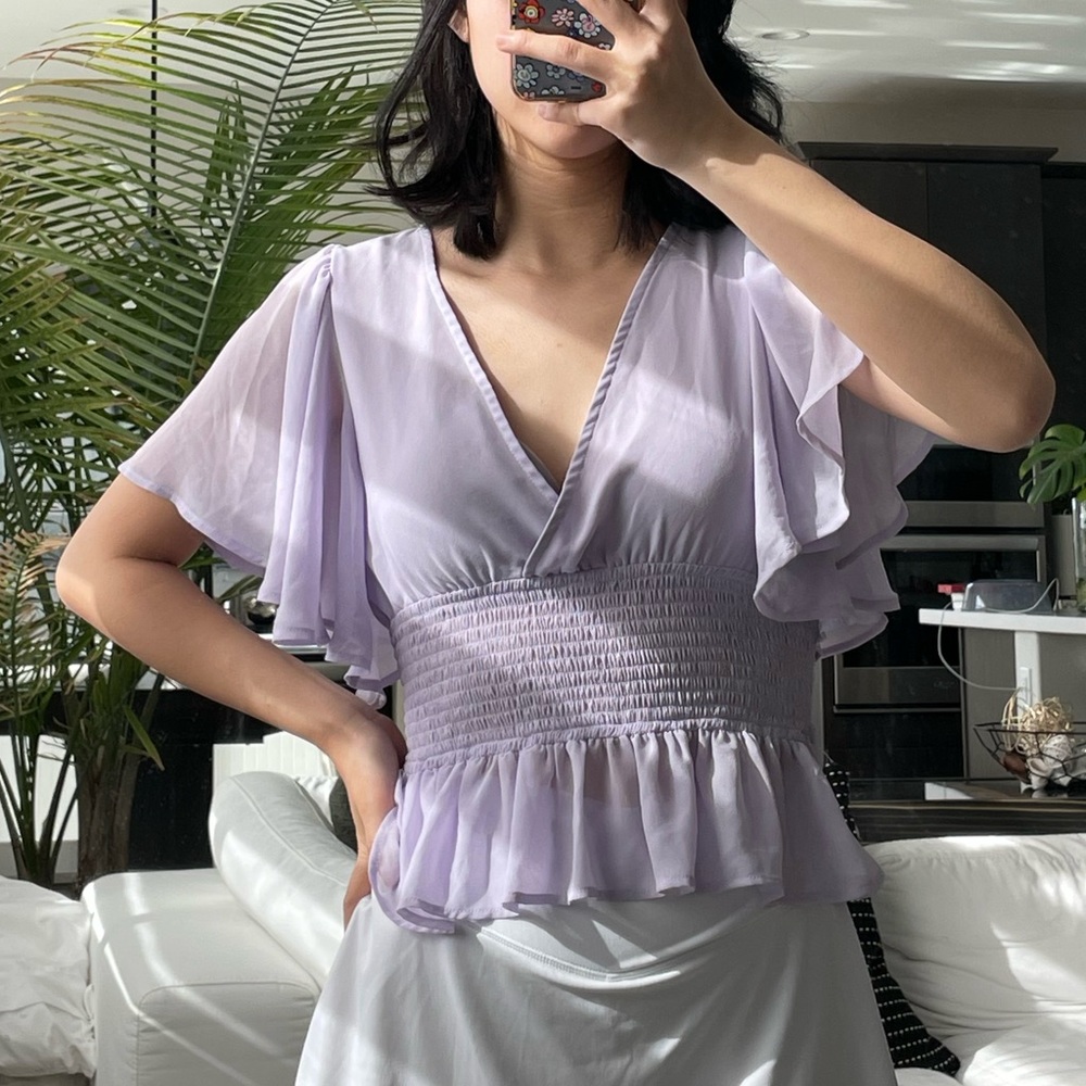 Forever 21 purple baby doll blouse